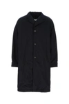 Maison Margiela Collared Buttoned Knee-length Coat In Blue