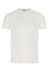 Maison Margiela Mens Ivory Ribbed Knit Cotton T-shirt For Ss23 In Multicolor