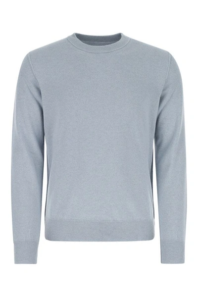 Maison Margiela Man Pastel Light-blue Cashmere Jumper