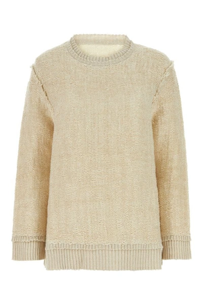 Maison Margiela Hemp Fiber Sweater In Brown