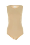 Maison Margiela Woman Skin Pink Stretch Viscose Bodysuit In Pink