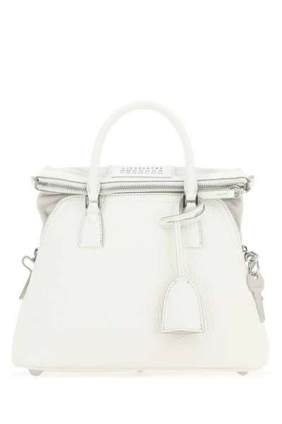 Maison Margiela Woman White Leather 5ac Handbag
