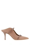 MALONE SOULIERS MALONE SOULIERS WOMAN ANTIQUED PINK NAPPA LEATHER MAUREEN MULES