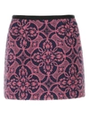 Marine Serre Embroidered Cotton And Polyester Mini Skirt In Multicolor