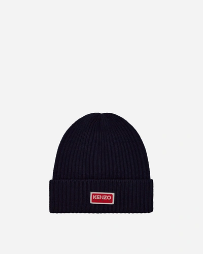 Kenzo Logo Beanie Midnight In Blue