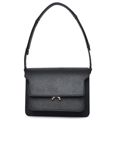 Marni Woman Black Leather Trunk Bag