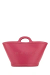 MARNI MARNI WOMEN DARK PINK LEATHER SMALL TROPICALIA HANDBAG