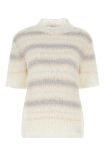 MARNI MARNI WOMEN EMBROIDERED MOHAIR BLEND SWEATER