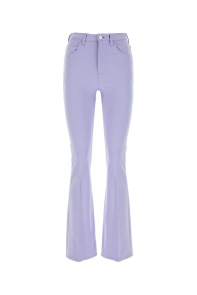 Marni Flared Leg Buttoned Trousers In Purple
