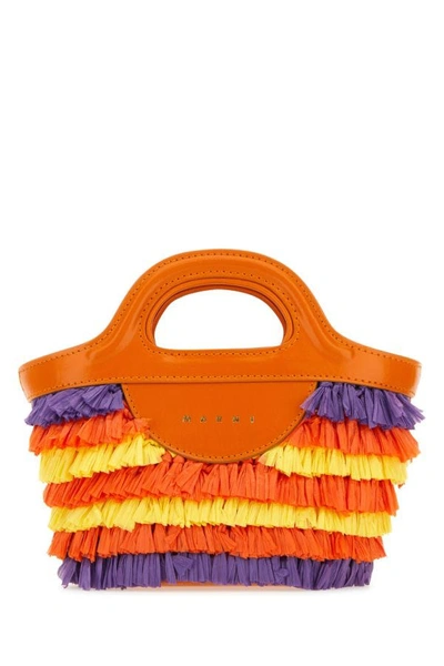 MARNI MARNI WOMEN MULTICOLOR FABRIC MICRO TROPICALIA SUMMER HANDBAG
