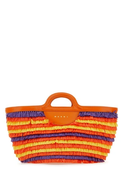 MARNI MARNI WOMEN MULTICOLOR FABRIC TROPICALIA SUMMER HANDBAG