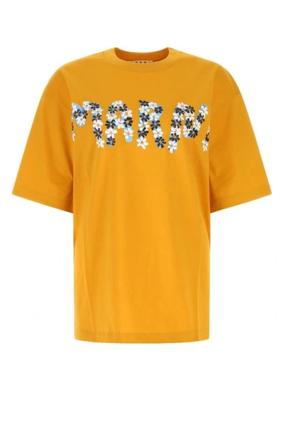 Marni Woman T-shirt Mandarin Size 2 Cotton In Yellow