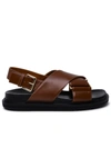 Marni Brown Fussbett Sandals In Brown