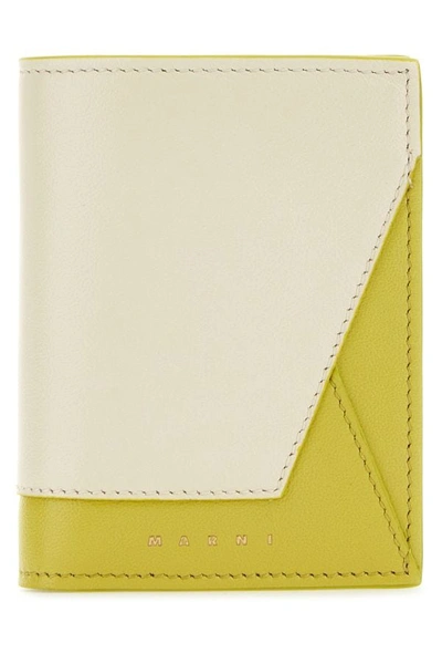 Marni Woman Two-tone Leather Wallet In Multicolor