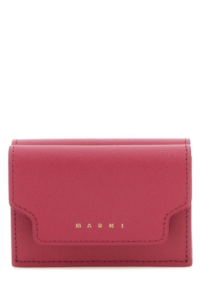 Marni Woman Tyrian Purple Leather Wallet