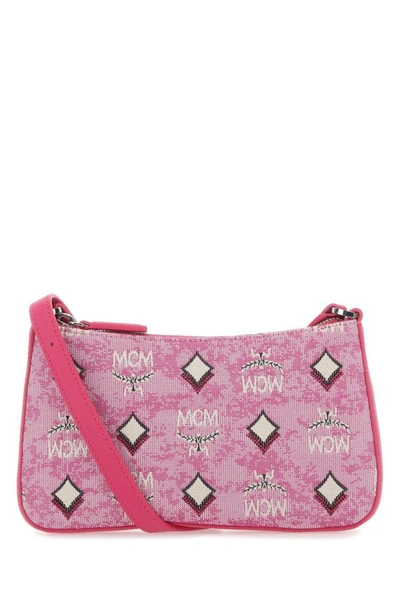 MCM MCM WOMAN EMBROIDERED CANVAS AREN CROSSBODY  BAG