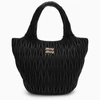 Miu Miu Miu Wander Shopping Bag Black Matelasse Women In Black