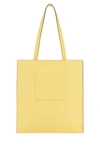 MIU MIU MIU MIU WOMAN PASTEL YELLOW LEATHER SHOPPING BAG