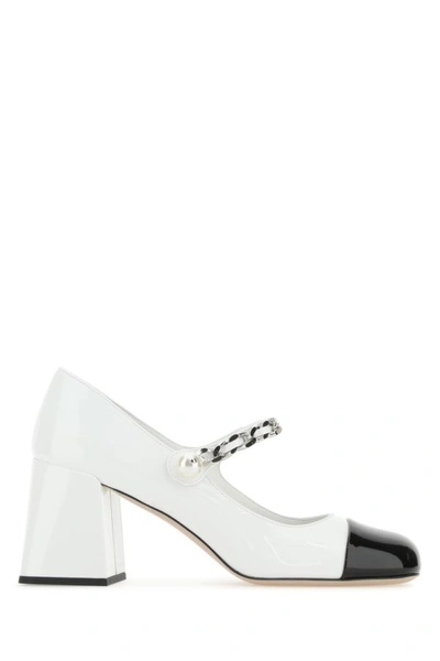 Miu Miu Woman White Leather Pumps