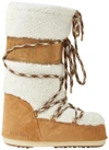 MOON BOOT MOON BOOT WOMEN TAN SHEARLING AND SUEDE SIZE-39/41 BOOTS/BOOTIES