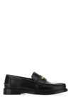 Moschino Brushed Calfskin Loafers In Black