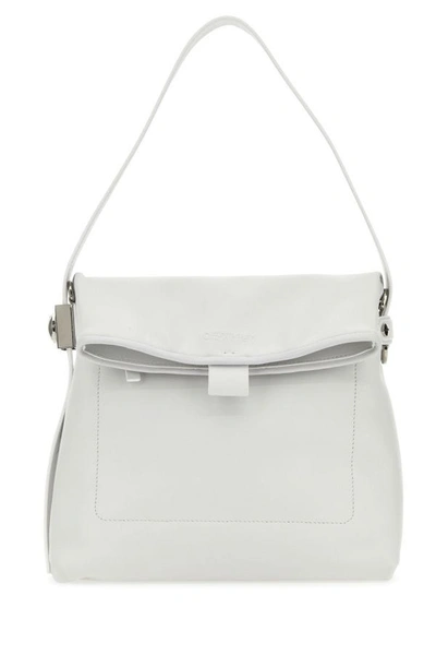 Off-white Off White Woman White Leather Booster Shoulder Bag