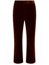 PALM ANGELS PALM ANGELS MAN PALM ANGELS BROWN VELVET TROUSERS