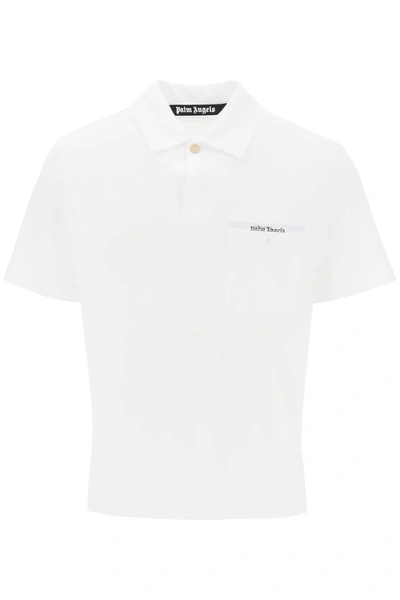 PALM ANGELS PALM ANGELS SARTORIAL TAPE PIQUE' POLO SHIRT MEN