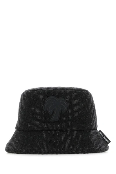 PALM ANGELS PALM ANGELS WOMAN BLACK COTTON HAT