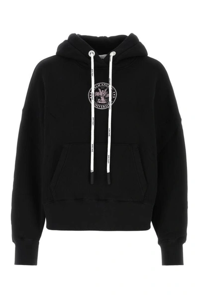 PALM ANGELS PALM ANGELS WOMEN BLACK COTTON SWEATSHIRT