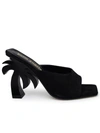 PALM ANGELS PALM ANGELS BLACK LEATHER SLIPPERS WOMAN