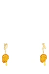 Palm Angels Melting Stones Lettering Earrings In Gold