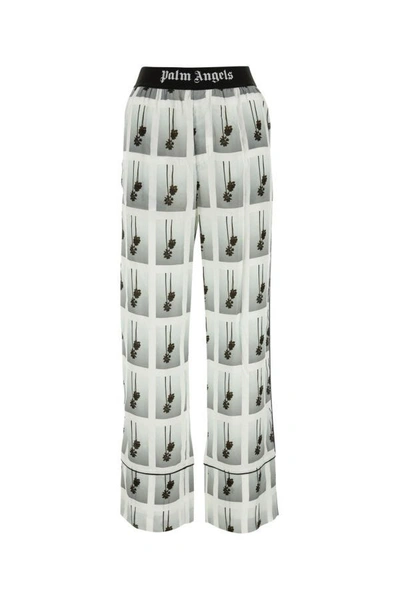 Palm Angels Mirage Graphic-print Trousers In Grey