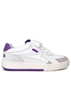 PALM ANGELS PALM ANGELS PALM UNIVERSITY WHITE LEATHER SNEAKERS WOMAN