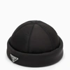Prada Black Nylon Hat Men In Black