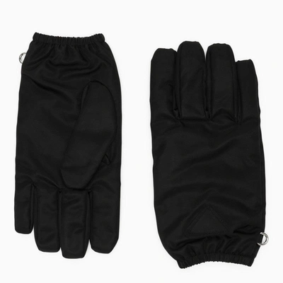 Prada Black Re-nylon Gloves Men