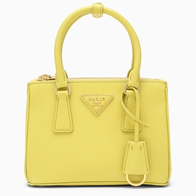 Prada Galleria Mini Cedar Bag Women In Yellow