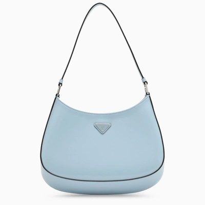 Prada Cleo Brushed Leather Mini Bag In Blue