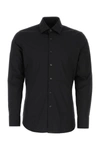 Prada Men's Classic Stretch Poplin Sport Shirt In Black