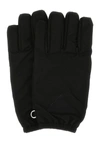 Prada Triangle-patch Re-nylon Gloves In Black