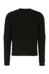 Prada Black Wool Blend Sweater In Black