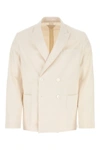 Prada Ivory Cotton Blazer In White