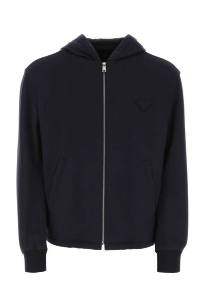 Prada Man Navy Blue Cashmere Blend Sweatshirt