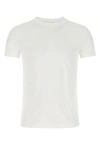 Prada Logo Embroidered Crewneck T-shirt In White