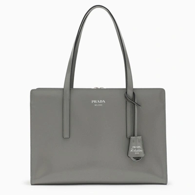Prada Re Edition 1995 Leather Tote Bag In Grey