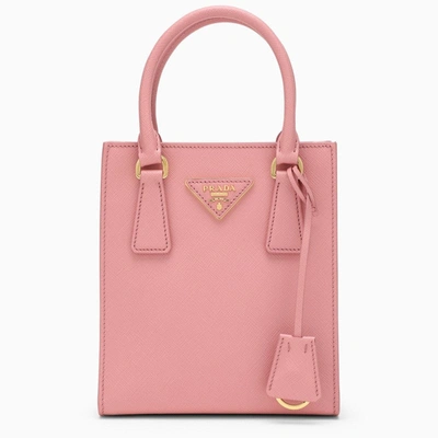 Prada Saffiano Leather Handbag In Petal Pink