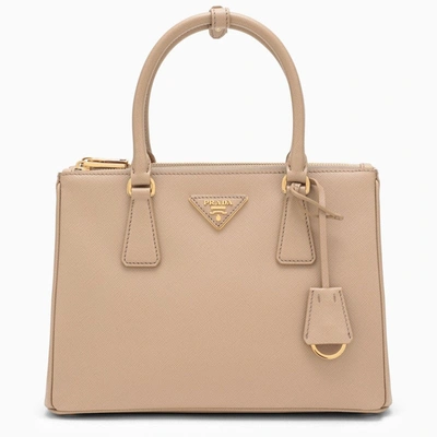 Prada Galleria Medium Saffiano Leather Bag In Cream