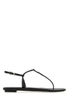 Prada Thong-strap Flat Sandals In Black