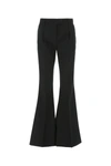 Prada Black Flared Flat Front Pants In Black