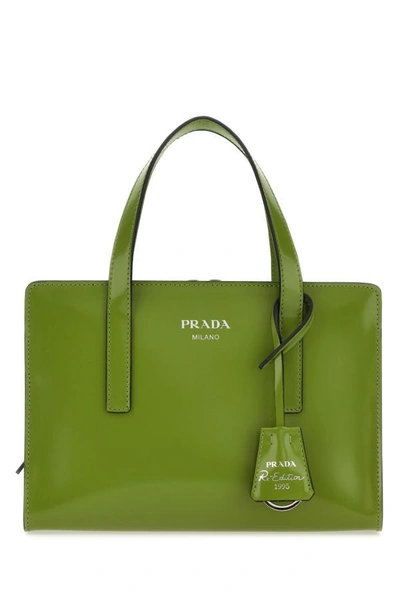 Prada Woman Green Leather Re-edition 1995 Handbag
